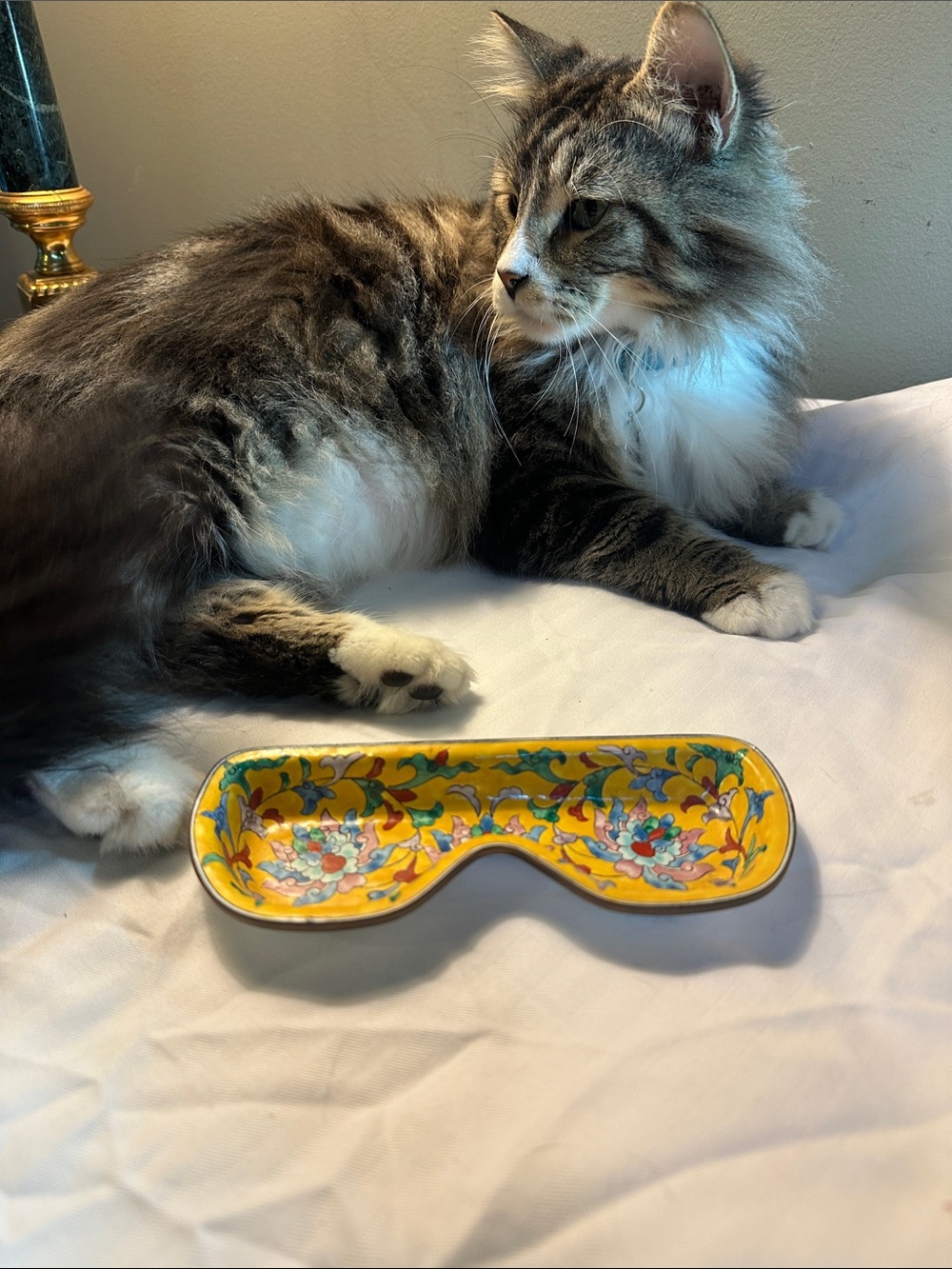 Kelvin Chen Enamel Eyeglasses 👓 Hand Painted Copper Dish Tray